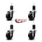 Service Caster 3.5'' Hard Rubber Wheel Swivel 1-3/4'' Expanding Stem Caster, 4PK SCC-EX20S3514-HRS-134-4 - alternate 3